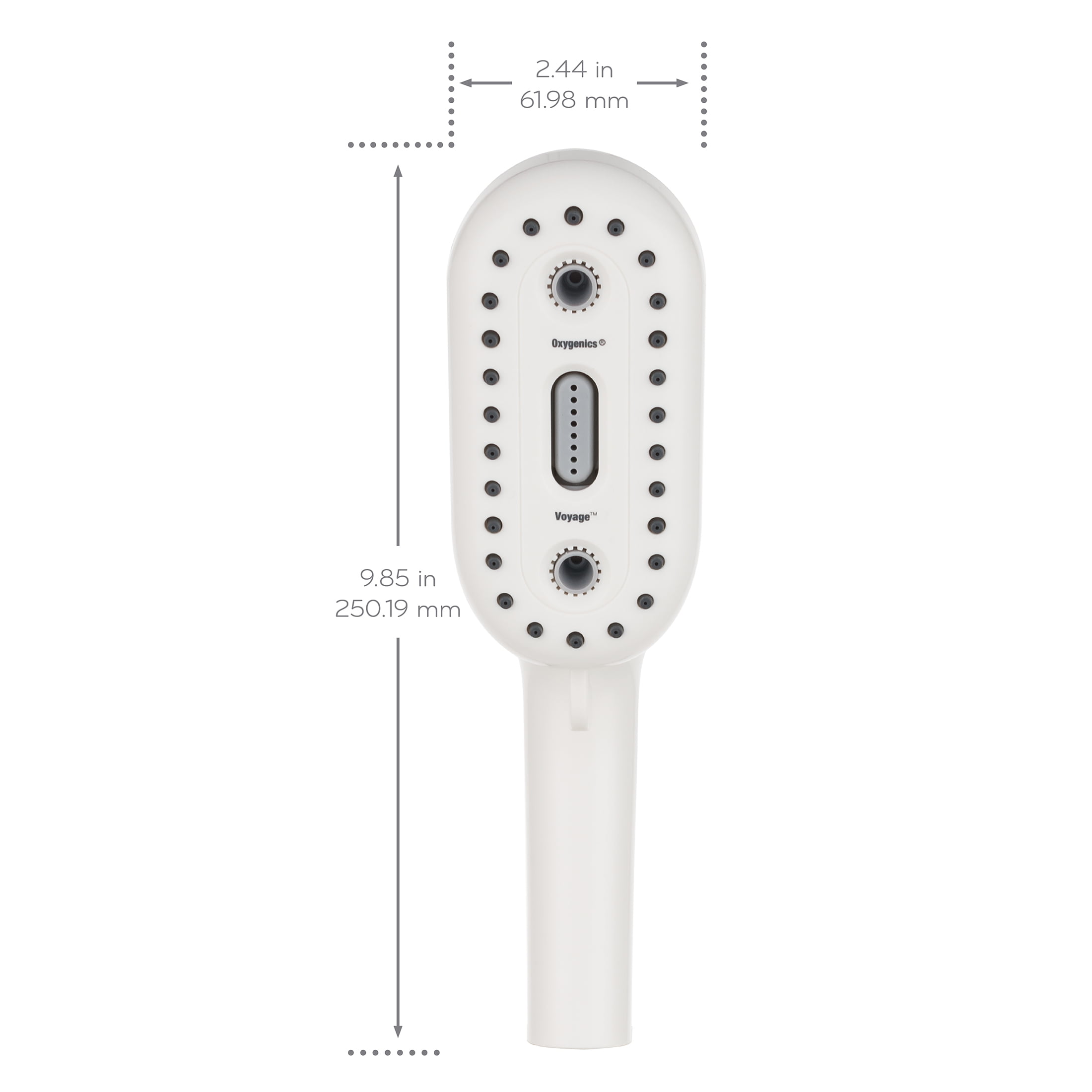 Oxygenics Voyage RV 4-Setting White Handheld Shower Head