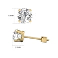 thumbnail image 4 of TimeLe$$ Classics 1/4 Carat TW Natural Diamond Solitaire Stud Earrings in Yellow Gold, 4 of 5