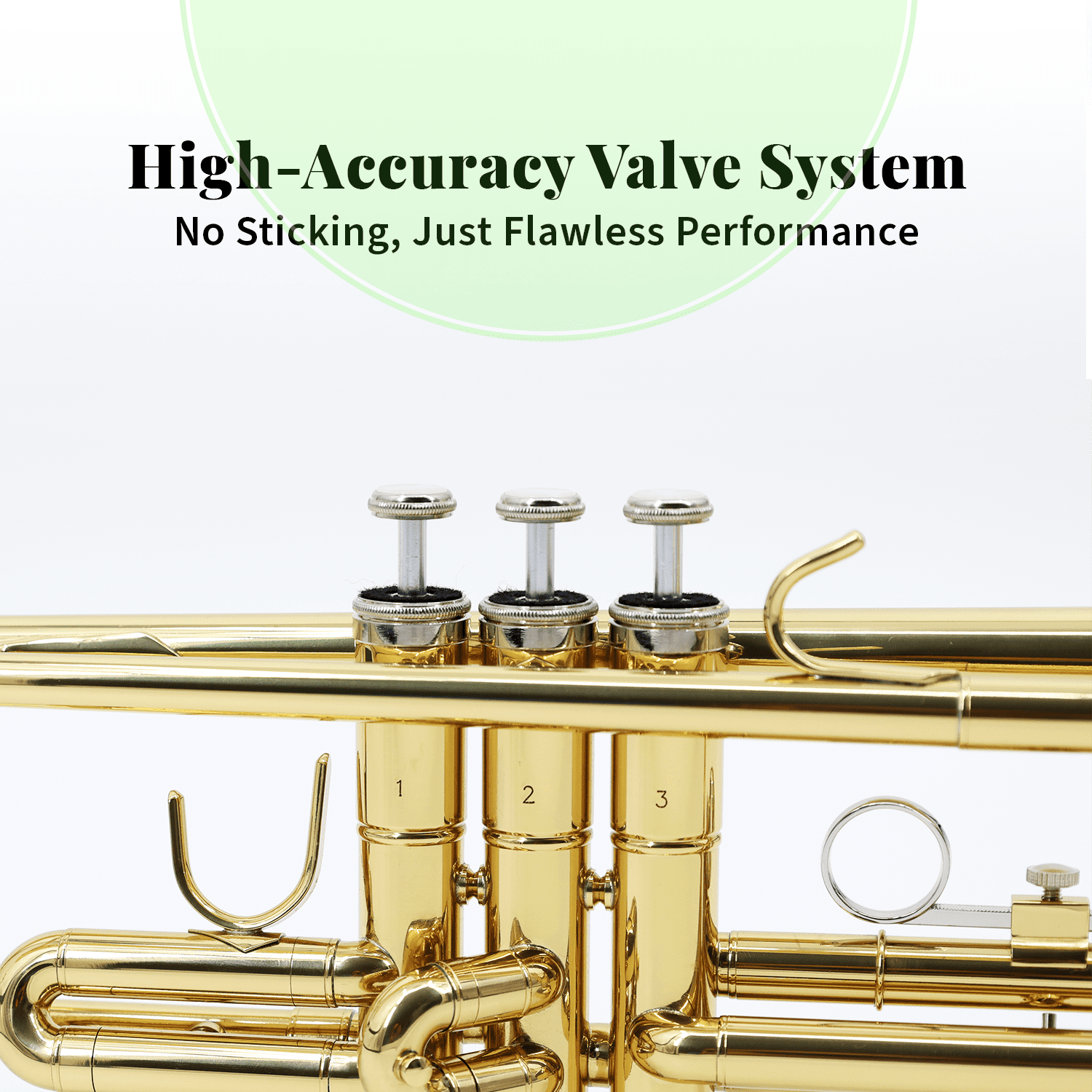 StarQuest Bb Trumpet .460” Bore High-Precision Nickel-Plated Valves, Ideal for Students and Experienced Musicians, Complete with Hard Case & Accessories