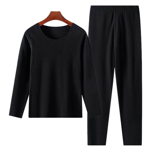 Conjunto de pijama de ropa interior térmica Long Johns para mujer con base forrada de lana para clima frío