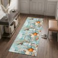 thumbnail image 2 of Hallway Runner Rug 2'x6', Coastal Pumpkins Kitchen Runner Rugs Non-Slip Carpet Mats, Fall Nautical Ocean Starfish Wood Grain Bedside Rugs Runners Washable Floor Carpet for Bathroom Laundry Room, 2 of 4