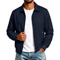thumbnail image 2 of Kezqiaxn Jackets for Men Fashion Solid Long Sleeve Zipper Casual Athletic Jacket Men's Clothing Plus Size, 2 of 8