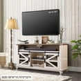 OKD Farmhouse TV Stand for 65+ inch TV, Industrial Media Entertainment
