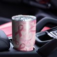 thumbnail image 4 of 30oz Pink Breast Cancer Tumblers Stainless Steel Tumbler with Lid and Straw,Vacuum Insulated Double Wall Travel Tumbler Cups Mug with Cleaning Brush for Coffee,Tea, 4 of 7