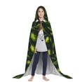 thumbnail image 3 of Honeii Green Branch Olive Print Poncho Cape, Cloak Coat, Snuggly Hooded Wearable Blanket, Hooded Cape For Teenagers,Halloween Costumes-Medium, 3 of 7