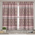 thumbnail image 2 of Ambesonne Zambia Valance & Curtain, Antique Traditional Boho, 55"x45", Dried Rose Yellow, 2 of 6