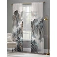 thumbnail image 5 of Chinese Ink Painting Sheer Curtains 84 Inches Long 2 Panels Set, Window Sheer Curtains for Living Room/Bedroom, Mountain Cloud Modern Art Light Filtering Rod Pocket Curtain 52''x84''x2, 5 of 8