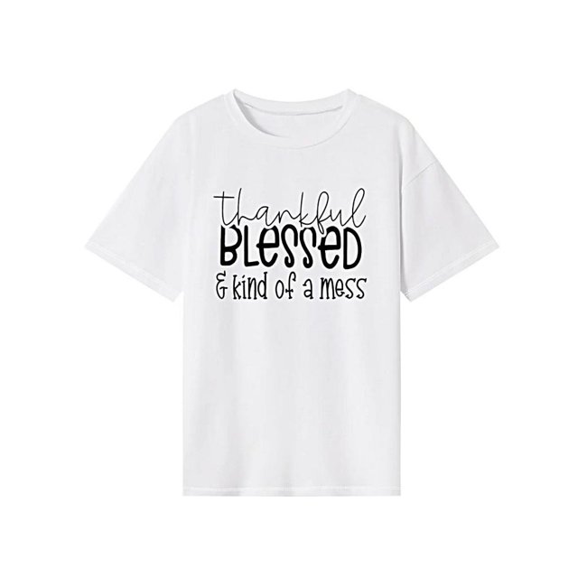 Camiseta para mujer con cuello redondo, ropa de calle, elegante camiseta de manga corta para viaje y oficina L
