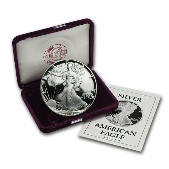 1988-S 1 oz Proof American Silver Eagle (w/Box & COA)