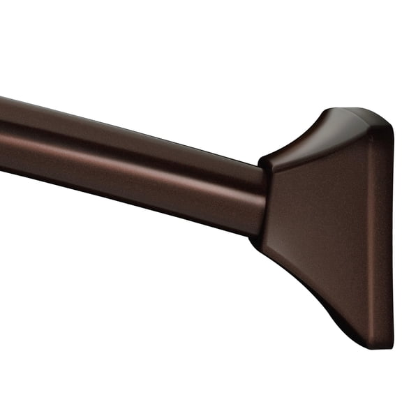 Moen 72 in. Permanent Mount Adjustable Curved Shower Rod, Old World Bronze