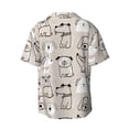 thumbnail image 4 of Goofa Puppy Printed Men's Casual Short-sleeved Shirt,Lightweight Breathable Button-down,Summer Casual men's top,Versatile Fashion shirt-Large, 4 of 7