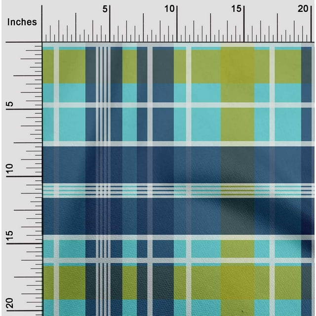 oneOone Cotton Flex Fabric Madras Check Fabric Prints By Yard 40 Inch Wide