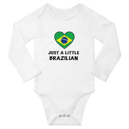 

Just a Little Brazilian Baby Long Sleeve Romper (White 24 Months)