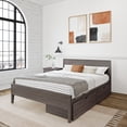 thumbnail image 4 of Plank+Beam Solid Wood Queen Bed Frame with Panel Headboard and Storage, Clay, 4 of 8