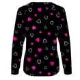 thumbnail image 4 of Jacenvly Valentine'S Day Shirts for Women Crew Neck T Shirt Loose Long Sleeve Shirt Lightweight Heart Printed Valentine'S Day Printed Blouse Casual Tunic Tops Multicolor, 4 of 5