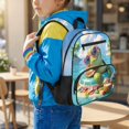 thumbnail image 3 of Jeiento Sea Turtle 13.5 Inch Toddler Backpack for Kindergarten, Lightweight Preschool School Bag for 2-5 Year Old Kids, Bookbag with Top Handle, 3 of 7