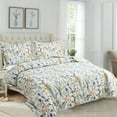 thumbnail image 2 of Green Essen Quilt Set Twin Size 3 Piece Bedspread Coverlet Home Lightweight Quilt Bedding Country Dark Scent Yellow Flower Quilt Soft Microfibers Quilt Bedspread with Pillow Shams, 2 of 6