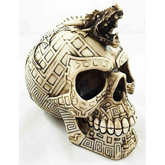 Tribal Tattoo Serpent Skull Statue Battle Chieftain