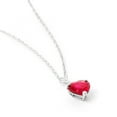 thumbnail image 4 of Galaxy Gold 1.45 ct 14k 20" Solid White Gold Necklace Heart-Shaped Ruby, 4 of 7