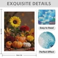 thumbnail image 3 of Diamond Art Kit for Adults, Autumn Harvest Pumpkin Flowers Diamond Painting for Adults Beginners, 5D DIY Diamond Art Painting Kits, Colorful Diamond Painting Craft for Home Decor 12x16, 3 of 7