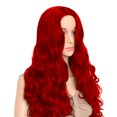 thumbnail image 4 of Peluca Con Cuello, Pelo Rizado, Peluca De Pelo Rojo, Cosplay, Pelo Falso, Punto Rojo, Peluca, Señora, Sirena, Princesa, Resistente Al Calor, Fiesta De Cosplay, 65-70Cm Muyoka Hogar, 4 of 7