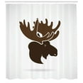 thumbnail image 3 of Ambesonne Animal Shower Curtain, Canadian Deer Head, 69"Wx84"L, Green Brown Army Green, 3 of 3
