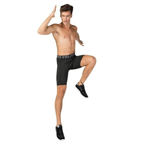 Ochine Men's Compression Shorts Performance Tights Athletic Baselayer Underwear with Phone Pocket for Workout Running Sports, S-2XL