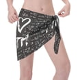 thumbnail image 3 of Bingfone I love Math Women's Sarong Swimsuit Cover Ups Bathing Suit Coverups Chiffon Beach Wrap Skirts, 3 of 7