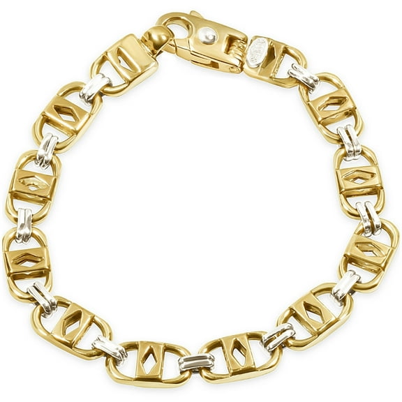 Pompeii Men's Link 14k Gold (35gram) or Platinum (56gram) 9mm Bracelet 8.5" (,)