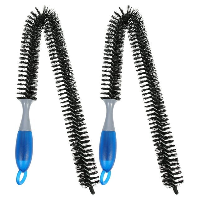 2 uds cepillo largo y flexible para limpieza de motores cepillo quitamanchas de aceite flexible para motores de coche cepillo de mango largo para detalles de automóviles colores surtidos