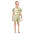 thumbnail image 3 of Pineapples Seamless Pattern Summer Pajama Set Soft Cotton Short Sleeve Sleepwear 2PCS Pajama Sets Breathable Lounge Set Size 10Y, 3 of 7