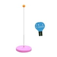 thumbnail image 4 of Almencla Parent Child Trainer Toy Trainer Set , Soft Elastic Floor Sports Tennis Training Pink with Rackets, 4 of 8