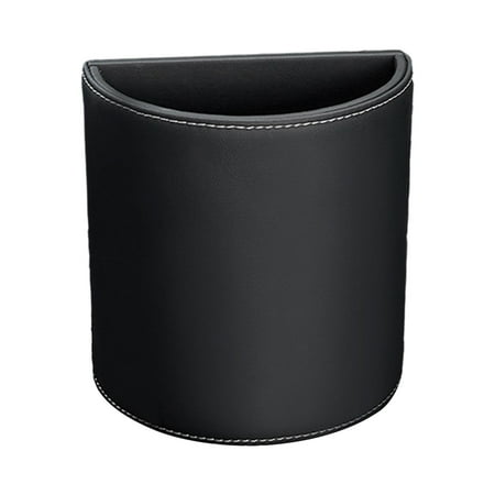TISHITA Vehicle Garbage Bin Car Trash Bin Hanging Truck Trash Container Travel Essentials Automotive Interior Trash Bag Car Trash Can black