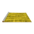 thumbnail image 2 of Ahgly Company Machine Washable Indoor Rectangle Abstract Yellow Modern Area Rugs, 2' x 5', 2 of 4