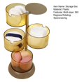 thumbnail image 4 of LCXmlly Storage Container Rotatable Storage Box Spacesaving 360 Degree Rotation Rubber Band Jewelry Makeup Puff Case for Daily Use, 4 of 6