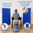 thumbnail image 6 of ECR4Kids Mobile Dry-Erase and Flannel Room Divider, 3-Panel, School Supplies, Blue, 6 of 10