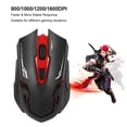 thumbnail image 4 of Ratón De Teclado Inalámbrico 800/1000/1200/1600Dpi 2.4Ghz Teclado De Mouse Inalámbrico Para Juegos Con Tecla Suspendida - Negro Monstrate EL007383-00, 4 of 5