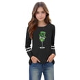 thumbnail image 4 of Blusas y camisas de manga larga con cuello redondo, moda del Día de San Patricio, blusa informal con estampado bonito de manga larga para niños y niñas., 4 of 5