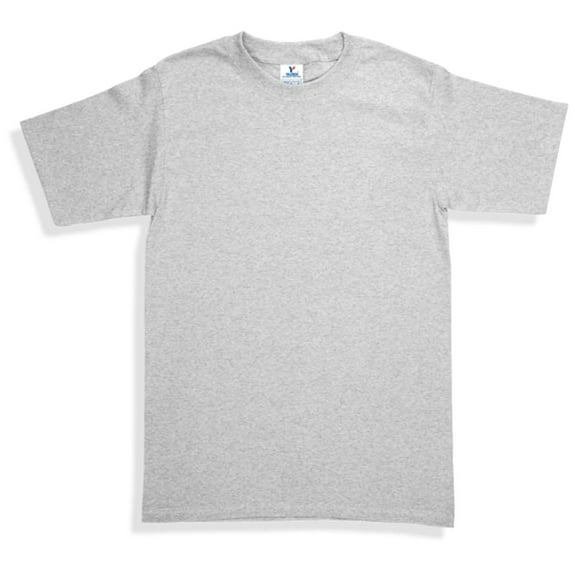 Yazbek Men's Heavy Weight (5.9-Ounce) Crew Neck Short Sleeve T-Shirt - Heather Grey