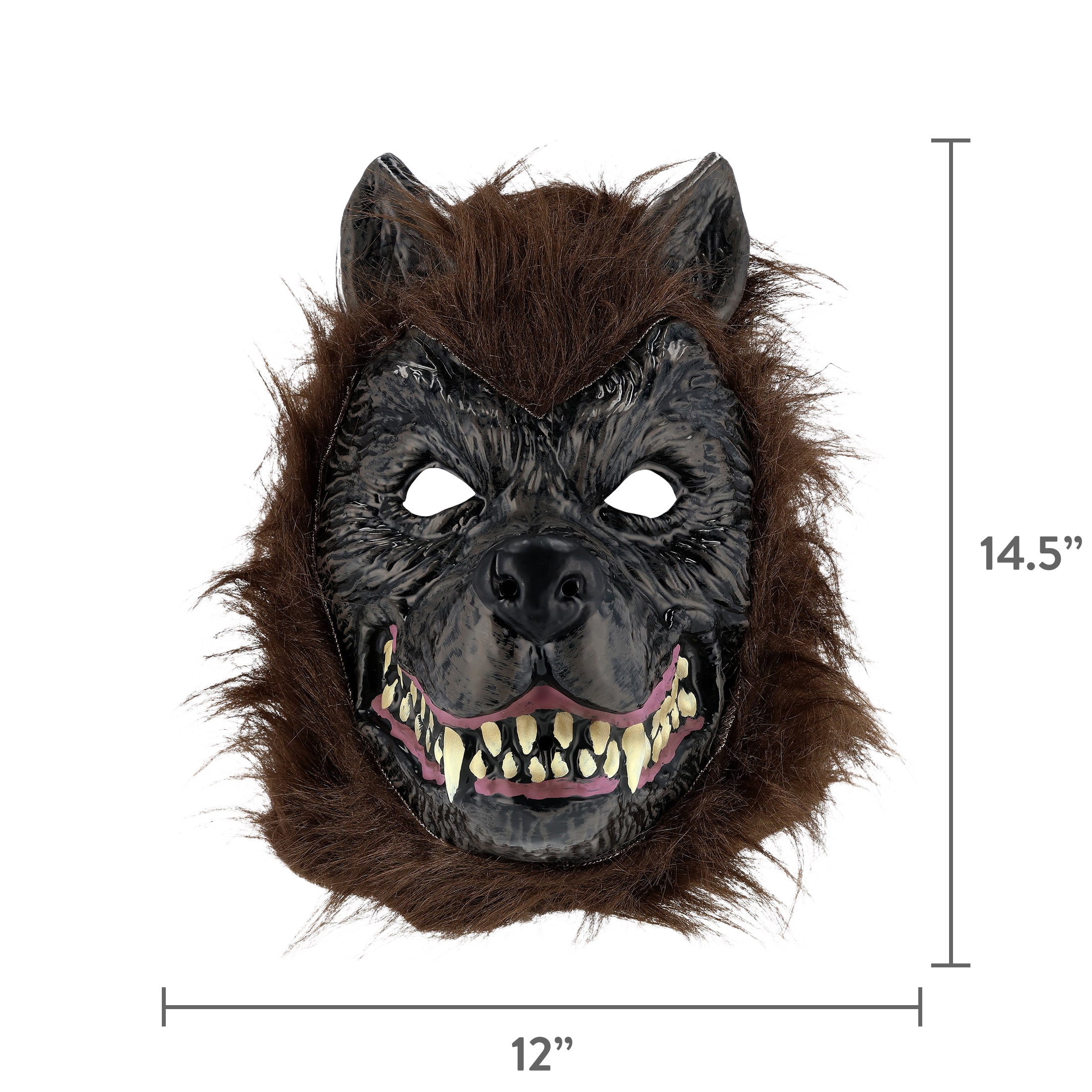 Werewolf Mask Costume Accessory for Adults, Brown, Halloween by Way To Celebrate