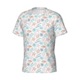 thumbnail image 5 of Vsdgher Colorful Seashells1 Print Men's Dry Fit Mesh Athletic Shirts Moisture Wicking Tennis T-Shirt Tops, 5 of 9