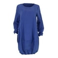 thumbnail image 4 of Pompotops Mode Femmes Casual Manches Longues Robe de Style Ample Robe Oversize, 4 of 6