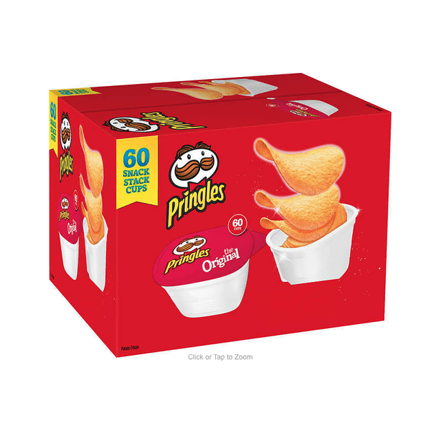 Pringles Potato Crisps Snack Stack Cups, Original, 0.67 oz, Kosher 60 ...