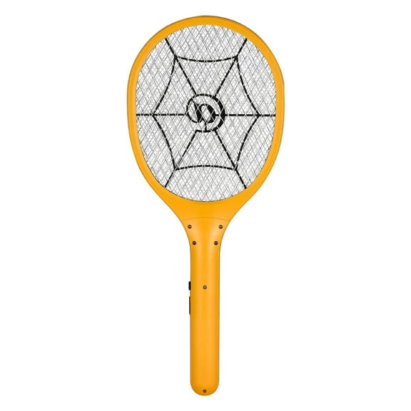 Heavy-Duty Electric Fly Swatter - 3 Layers Mesh & 500mAh Battery, Efficient Mosquito Killer (Yellow & Black)
