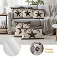 thumbnail image 6 of Texas Star Brown Outdoor Waterproof Pillow Covers, Farmhouse Berry Wooden Vintage Decorative Square Throw Pillowcase Sofa Cushion Sham for Patio/Couch/Chair, 18"x18" 2 Pack, 6 of 8