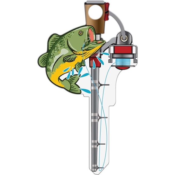 Lucky Line Fishing Pole Design Decorative House Key, SC1  B117S Pack of 5