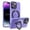 Lightpurple, variant on Magnetic for iPhone 12 Pro Max Case, Compatible for Mag-Safe Charging with Kickstand Ring Holder, Military-Grade Shockproof Protection Translucent Back for iPhone 12 Pro Max Phone Case, Lightpurple