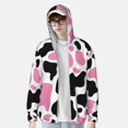 thumbnail image 2 of Fotbe Cow Spots Chaqueta con Protección Solar UPF 50+ para Hombre y Mujer, Camisa con Capucha y Bolsillos-Small, 2 of 7