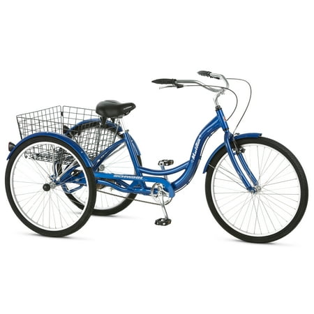 Schwinn Meridian Adult Tricycle, 26-inch wheels, rear storage basket,