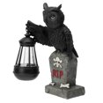 thumbnail image 1 of KONTONTY Décorations de Fête à Thème Hibou Statue Hibou en Résine Noire Lot de 1, 1 of 8